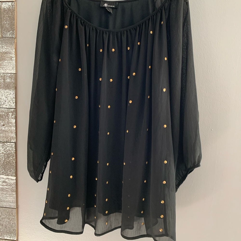 AB Studio Sheer with lining Black Top